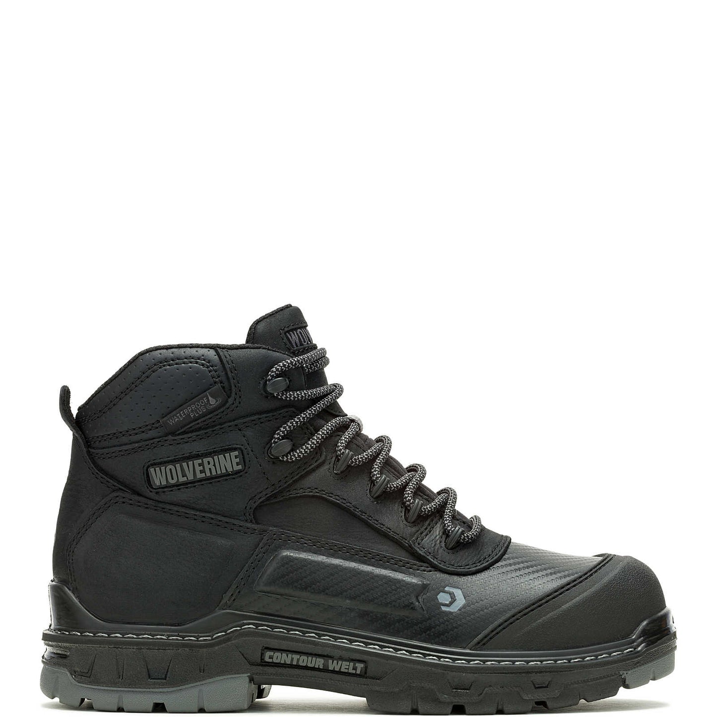 W80167 Men's Wolverine 6 Inch CarbonMAX Toe, Waterproof Boot (Black)