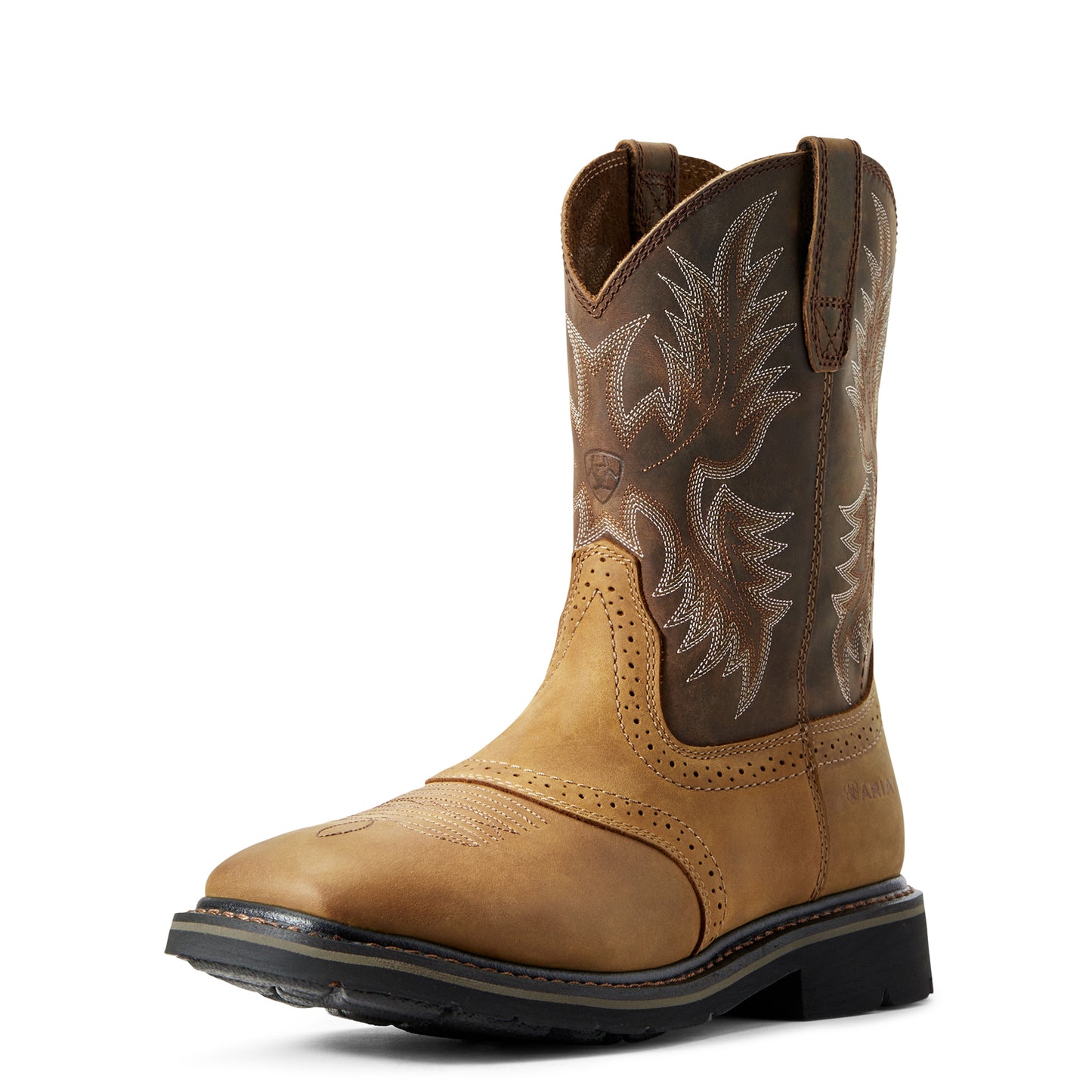 10010148 Ariat Western Square Soft Toe Slip On (Light Brown)