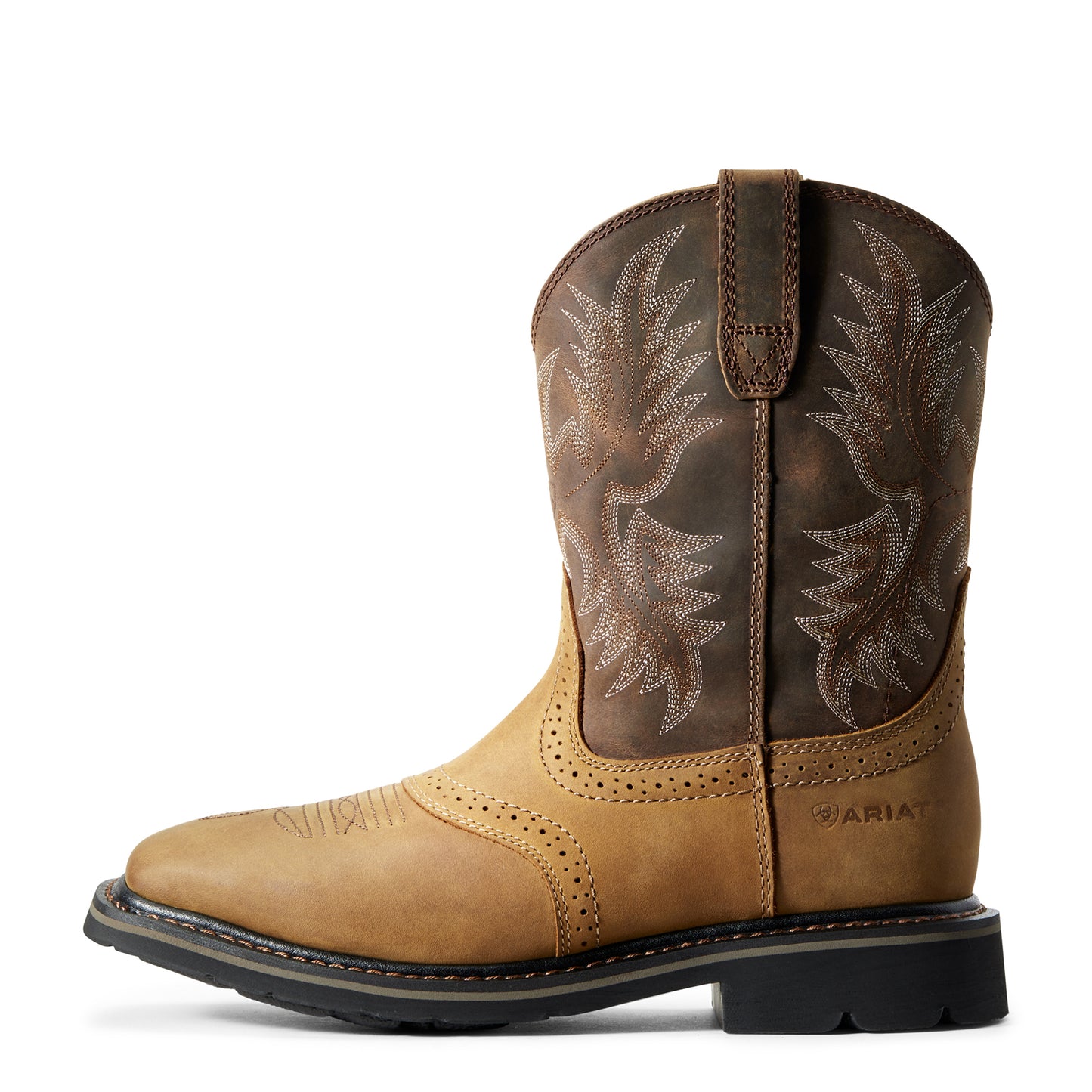 10010148 Ariat Western Square Soft Toe Slip On (Light Brown)