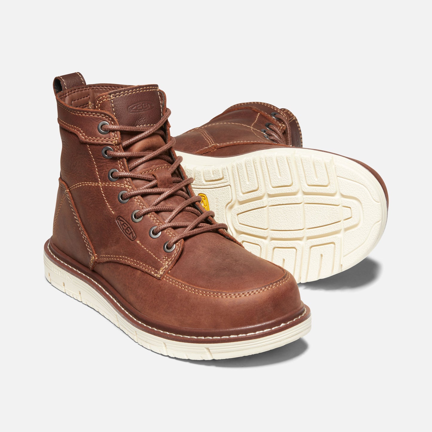 1020146 Keen 6 inch. Soft Toe , Wedge Sole Boot (Brown)