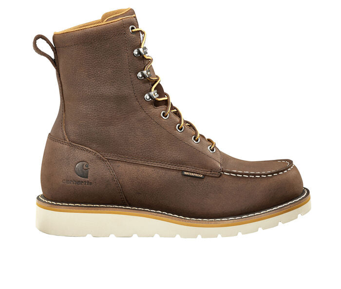 FW8095 Carhartt 8 Inch Moccasin Soft Toe Waterproof Wedge Sole Boot (Brown)