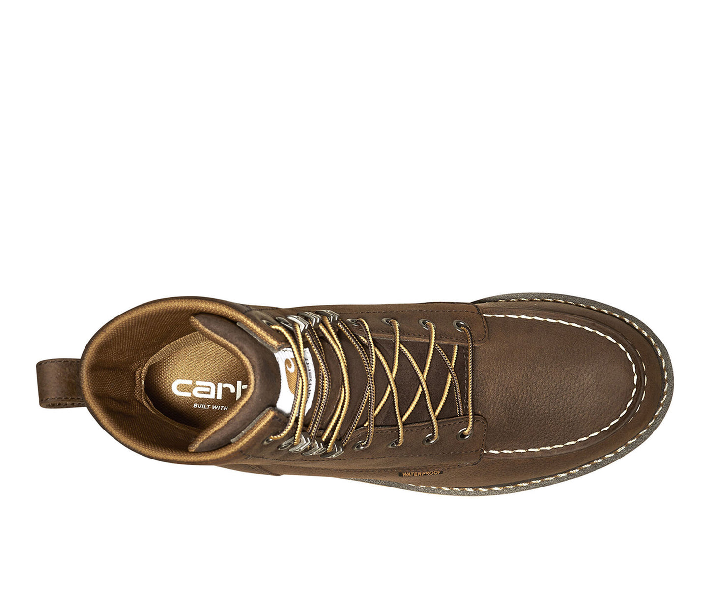 FW8095 Carhartt 8 Inch Moccasin Soft Toe Waterproof Wedge Sole Boot (Brown)