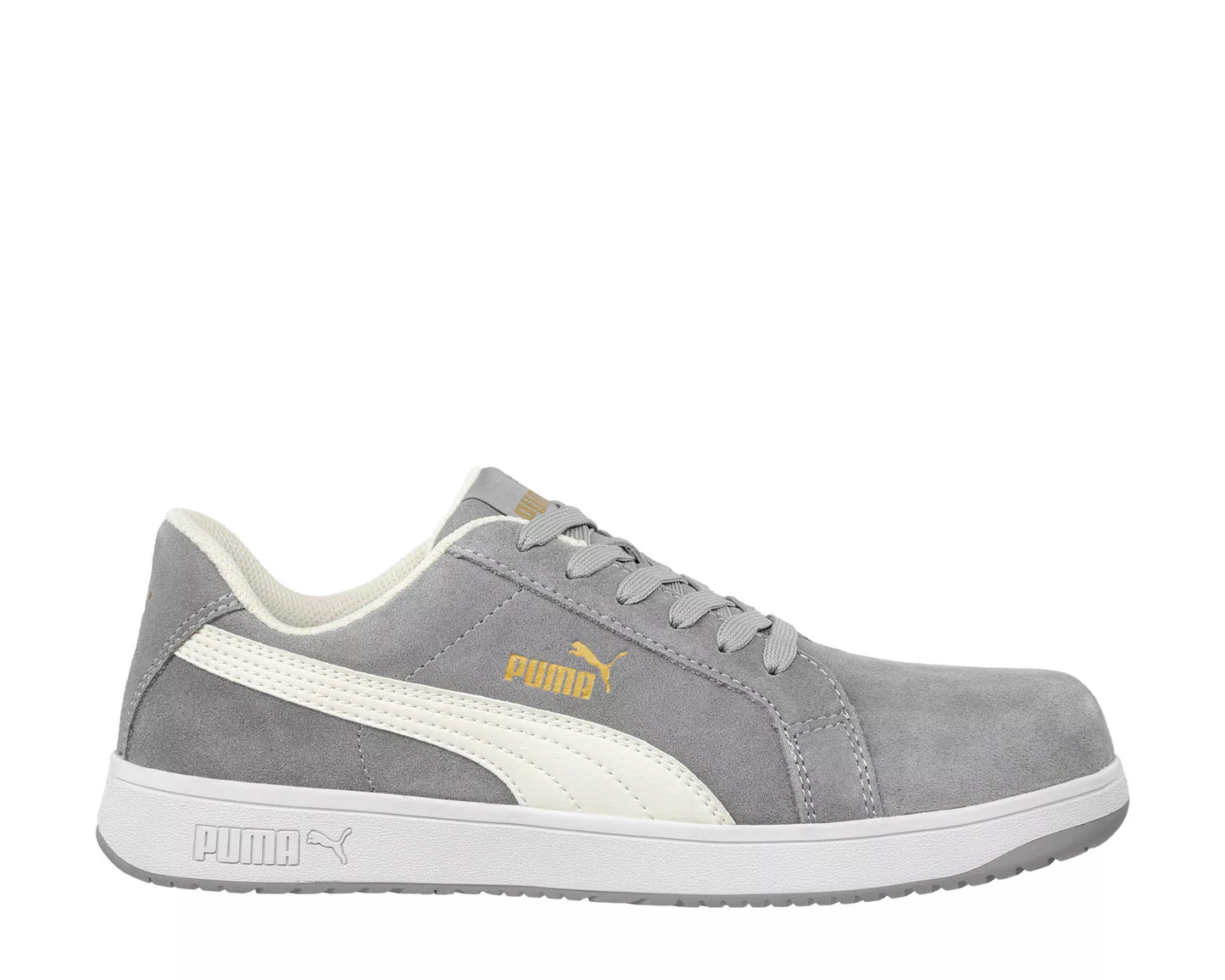 640125 PUMA SUEDE GREY LOW COMPOSITE TOE SHOE (Grey)