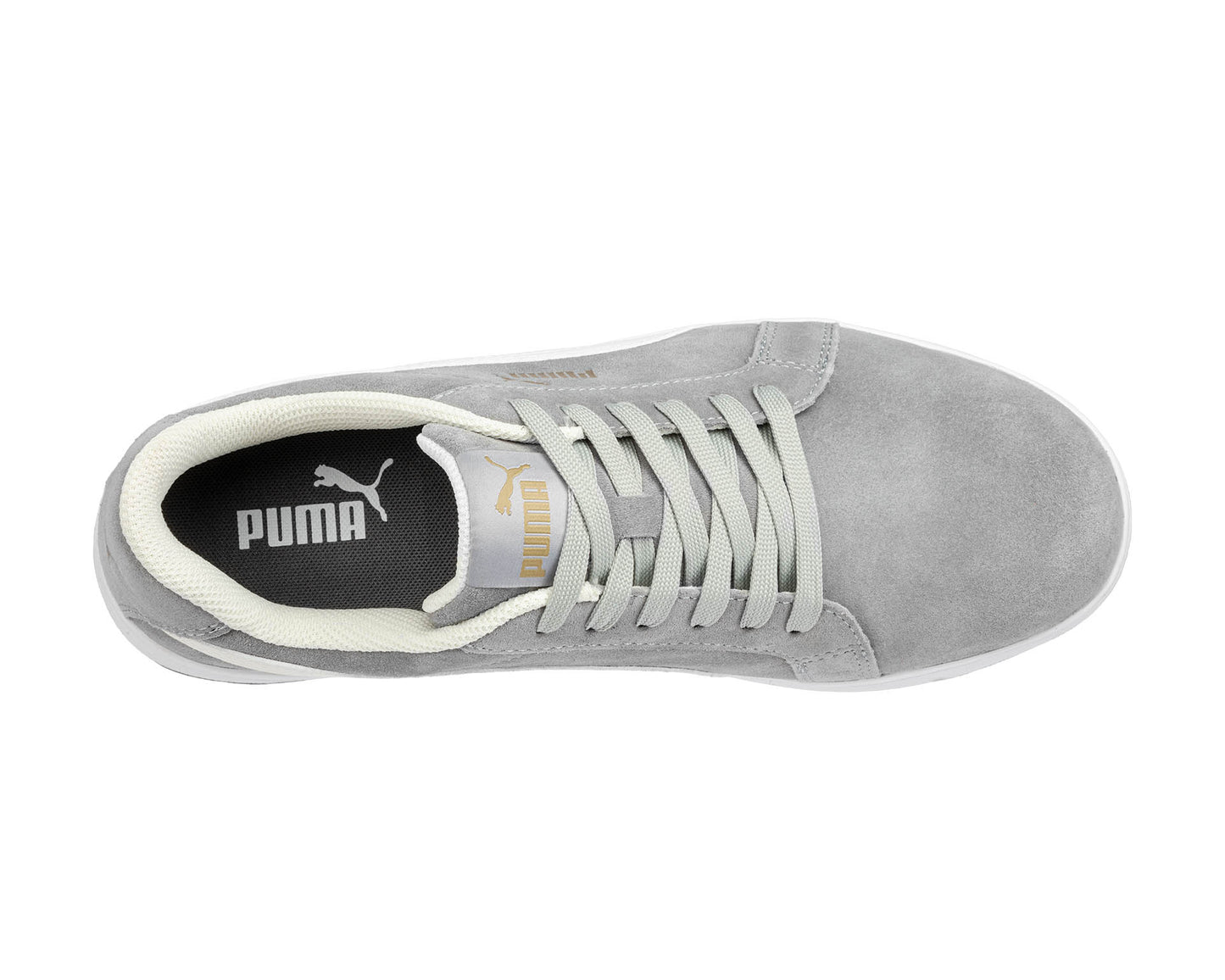 640125 PUMA SUEDE GREY LOW COMPOSITE TOE  SHOE (Grey)