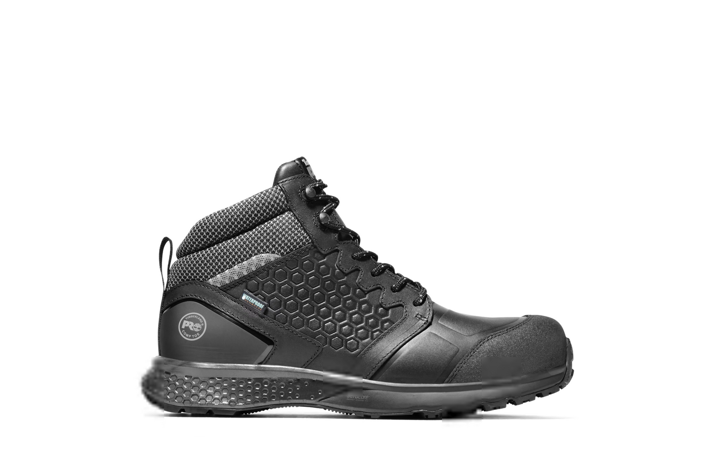 A1ZC9 TIMBERLAND PRO REAXION 6 inch COMPosite TOE WORK BOOTS (Black)