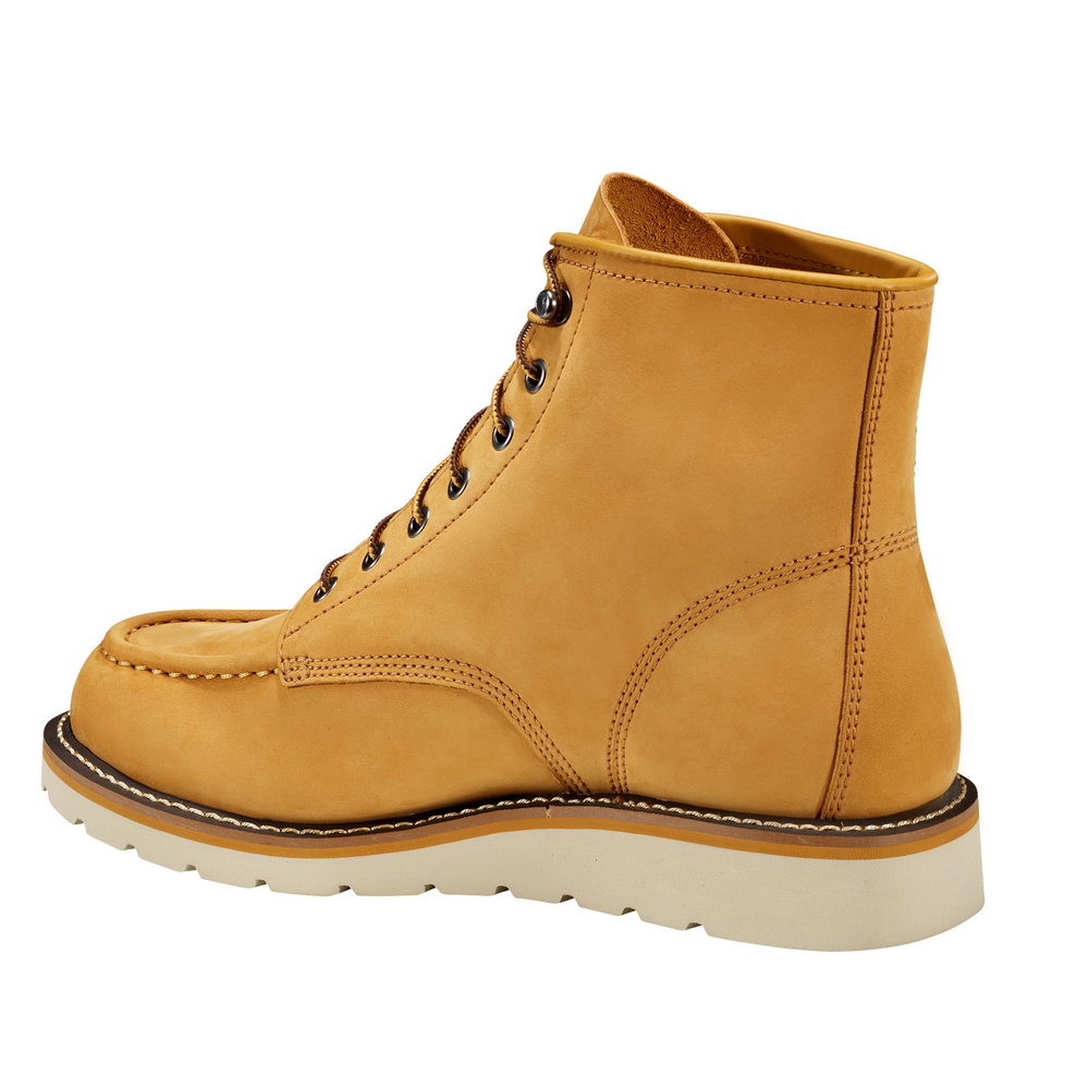 FW6075 Carhartt 6 Inch  Moccasin Soft Toe Wedge Sole Boot (Wheat)