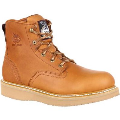 G6152 6 inch WEDGE outsole WORK BOOT (Light Brown)