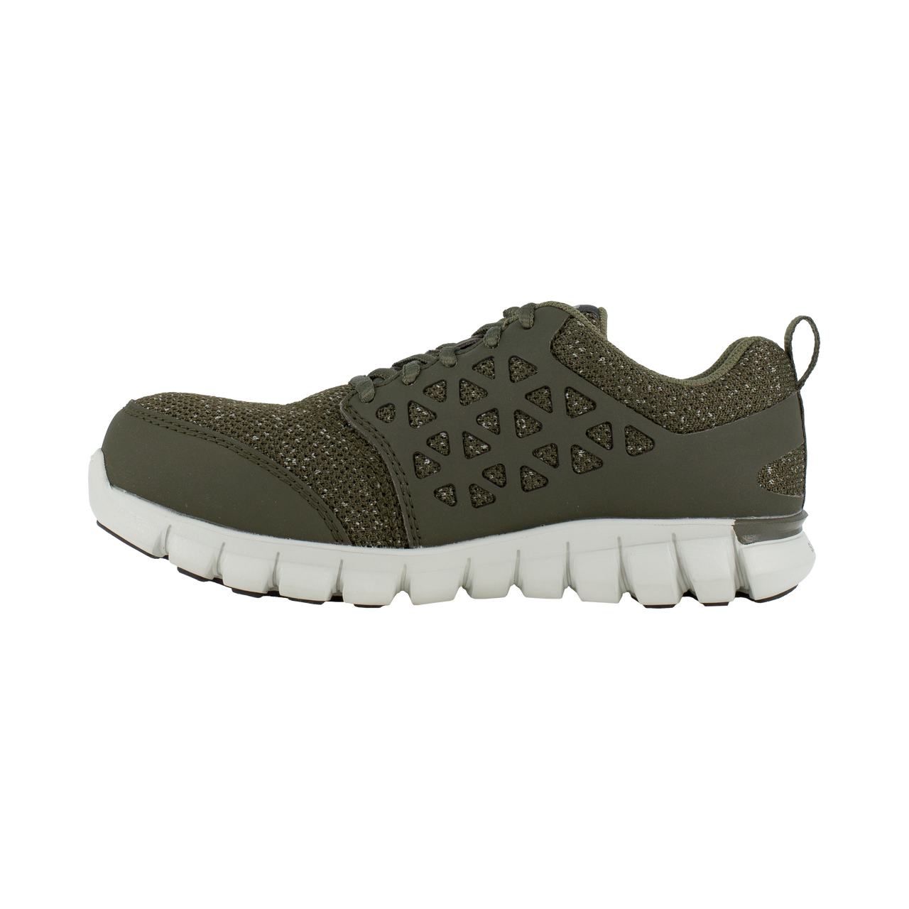 Rb051 Reebok Mesh Composite Toe Sneaker (Olive Green)