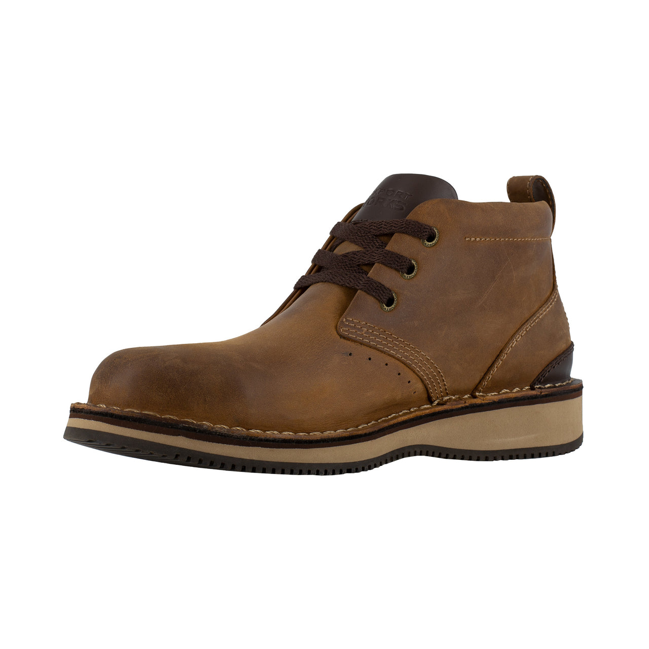 Rk2801 RockSport Leather Chukka Steel Toe (Brown)