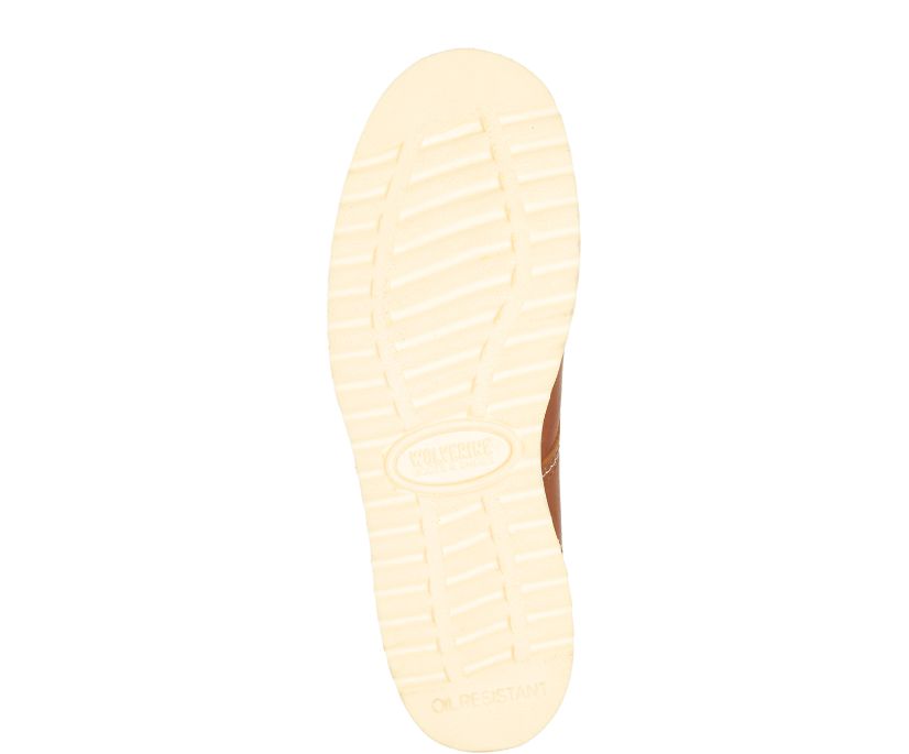 8289 Moccassin Toe STEEL-TOE 6 inch Wedge Outsole WORK BOOT (Brown)