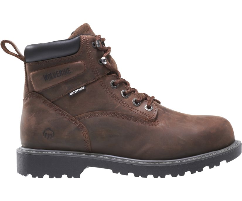 10643 WOLVERINE WATERPROOF 6 inch WORK BOOT (Brown)