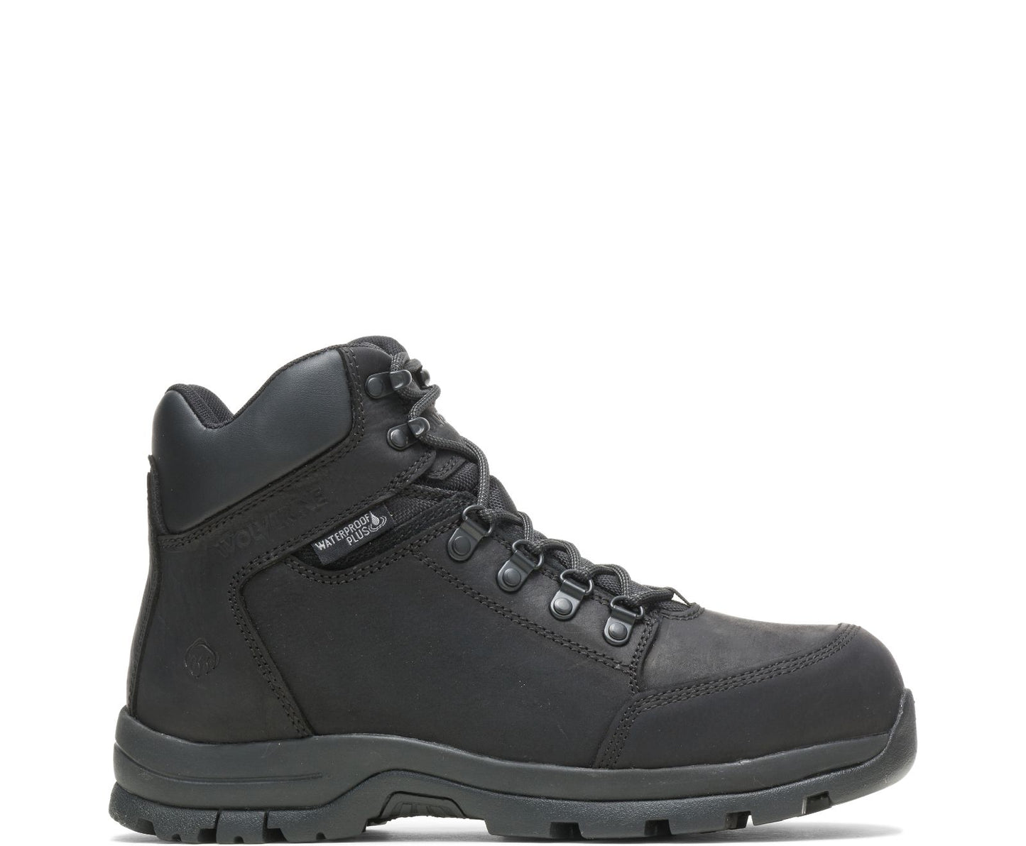 211042 Wolverine 6 Inch Steel Toe Work Hiker (Black)