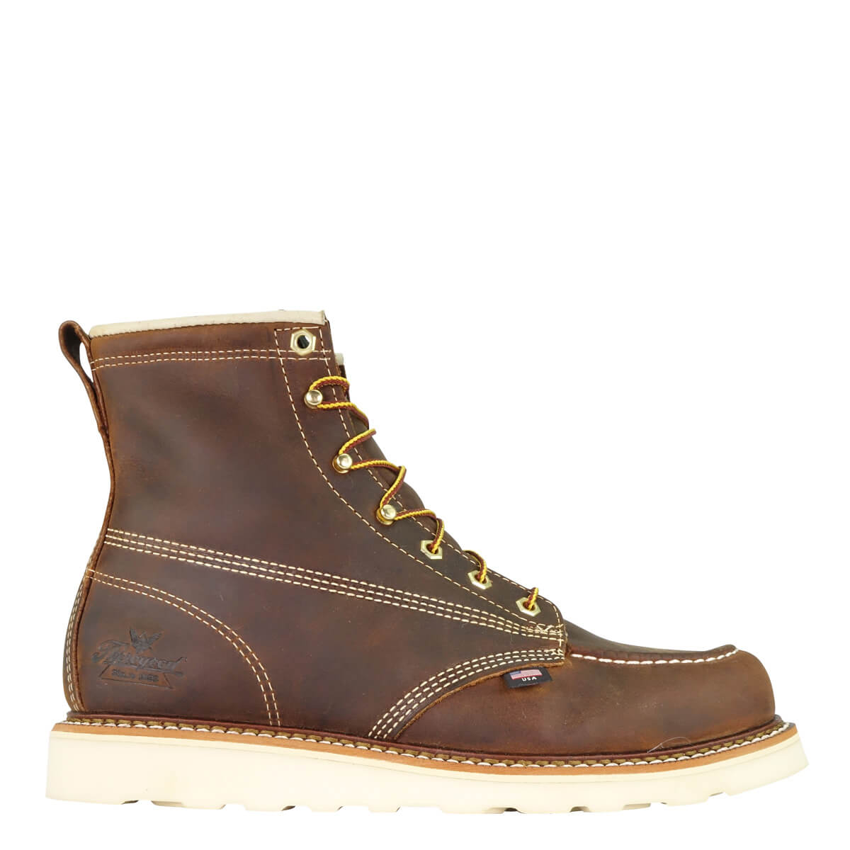 814-4203 6 inch TRAIL CRAZY HORSE Moccassin TOE Wedge Outsole Work Boot(Crazy Horse Brown)