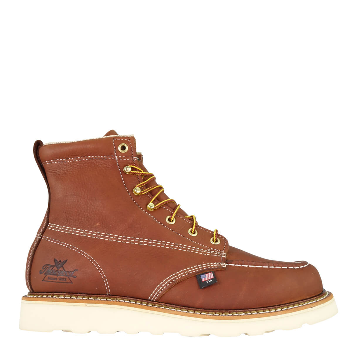 814-4200 6 inch TOBACCO Moccassin TOE Wedge Outsole Work Boot (Tobacco Brown)