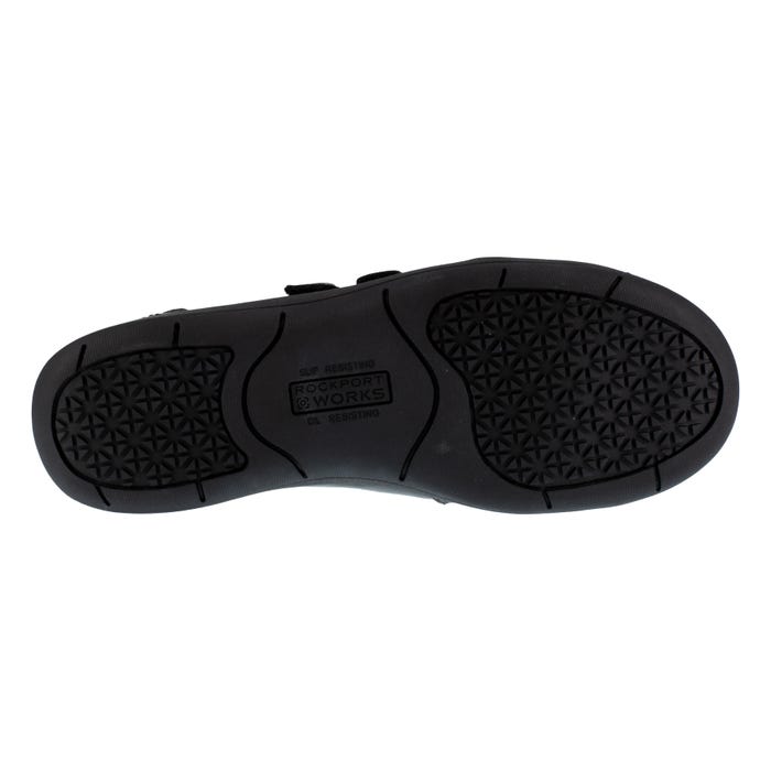 RK761 Rockport Women's Black Daisey Alloy Toe Slip On Leather(Black)