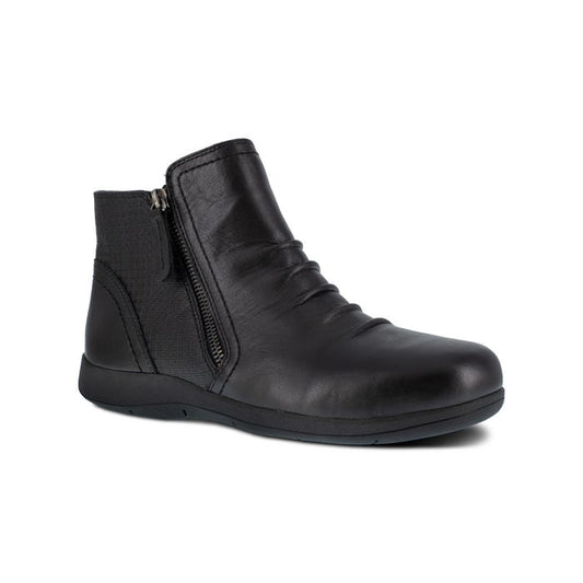 RK762 WOMEN'S ROCKPORT DAISEY 5 inch  Alloy TOE  Slip on Side Zip (Black)