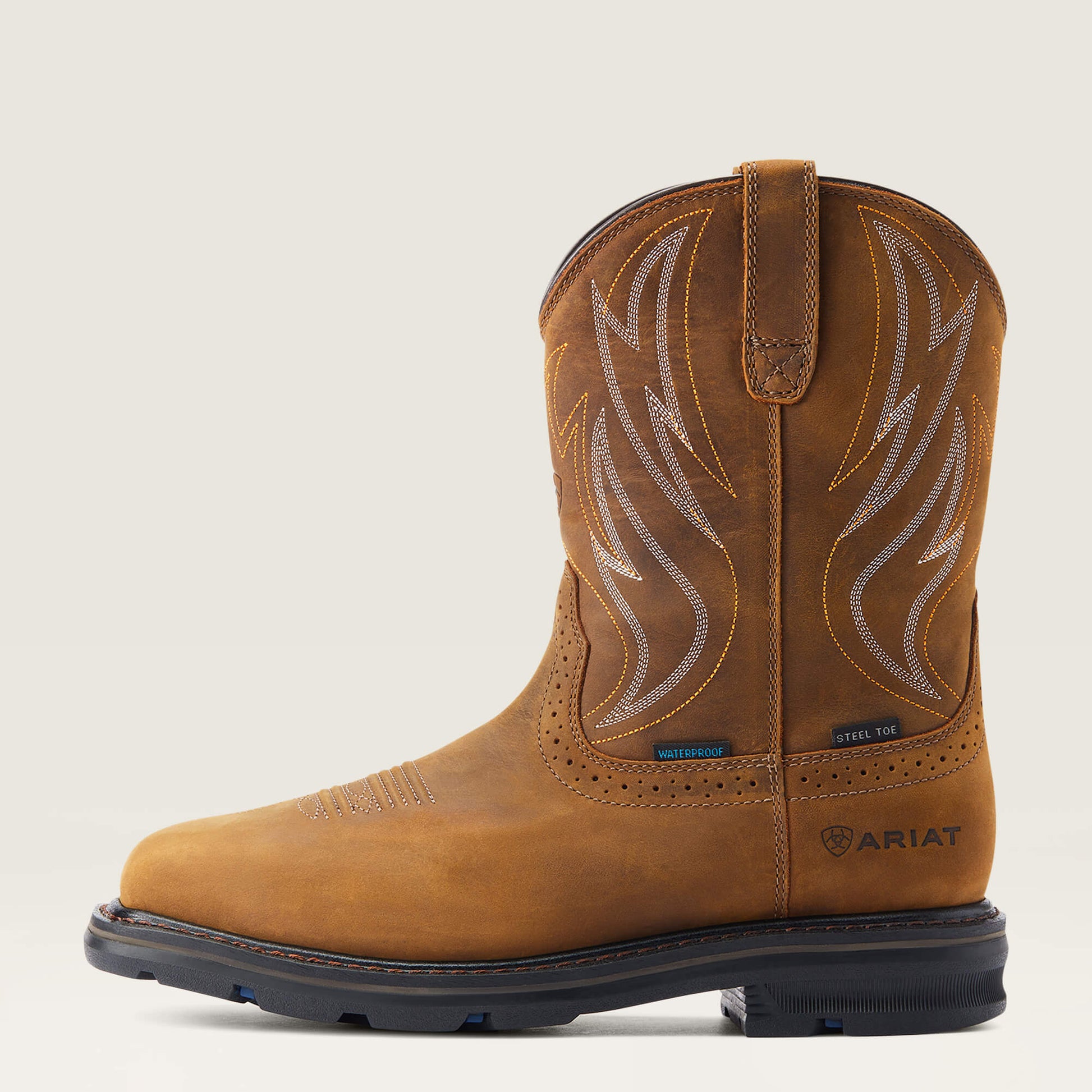 10044544 Ariat Waterproof, Steel Toe, Slip On,Work Boot (Brown)