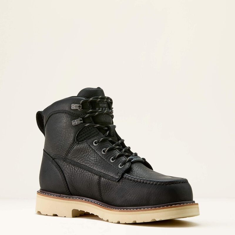 10063920 Ariat Men's 6 inch Waterproof, Composite Toe Work Boot (Black)