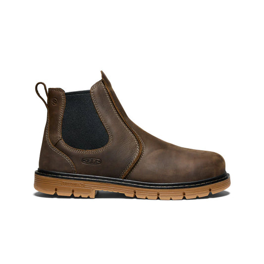 1030647 Keen San Jose Chelsea Aluminum Toe 90° Heel Boot (Brown)