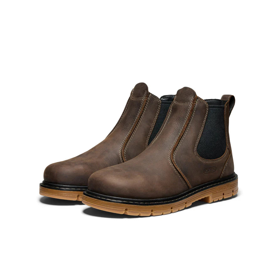 1030647 Keen San Jose Chelsea Aluminum Toe 90° Heel Boot (Brown)