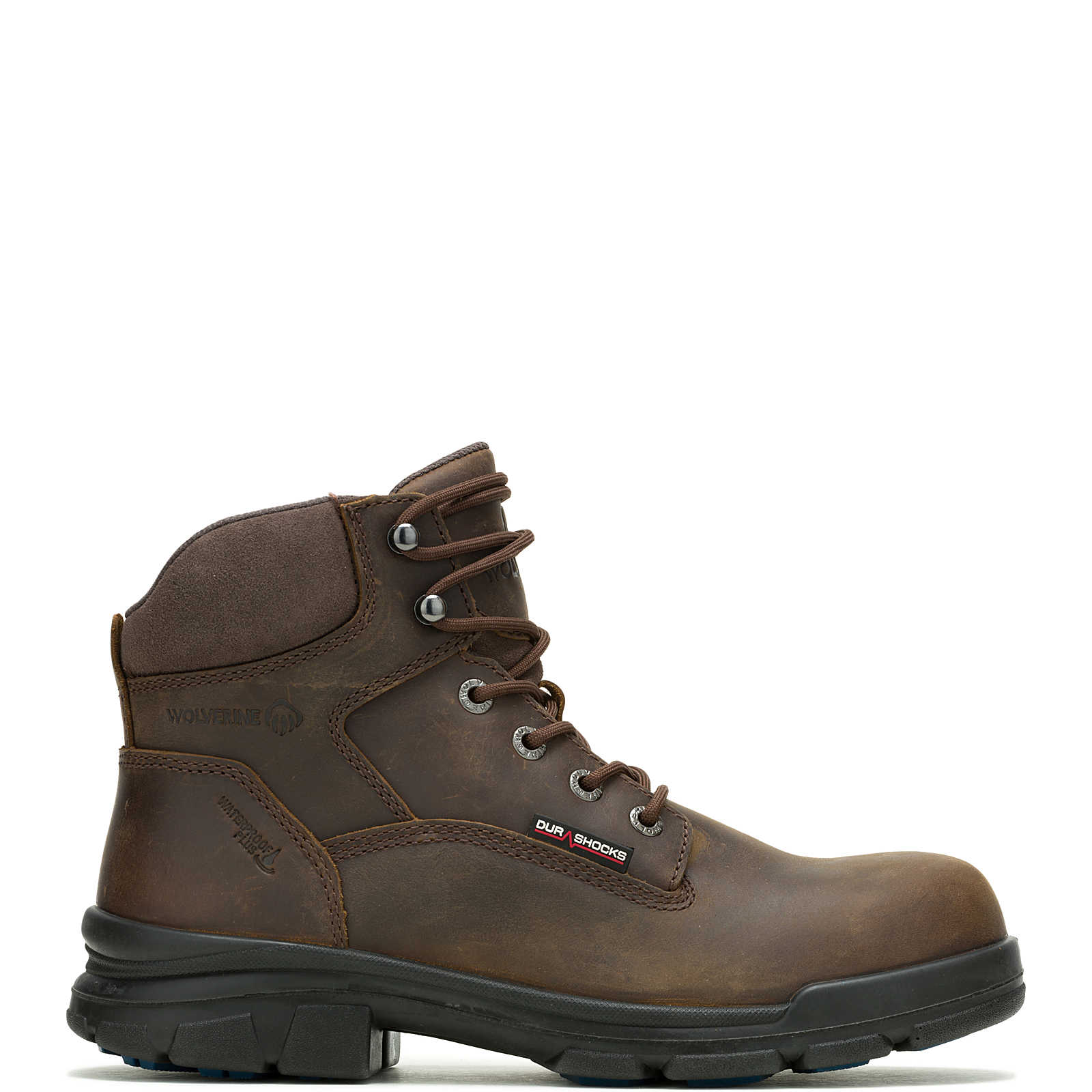 W240026 Men's Wolverine DuraShocks SR Icon 6 Inch, Waterproof, Work Boot (Brown)