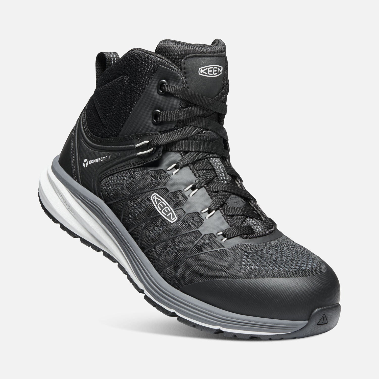 1024588 Keen 6 Inch Carbon Toe Sneaker (Black upper, White Sole)