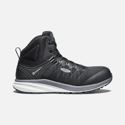 1024588 Keen 6 Inch Carbon Toe Sneaker (Black upper, White Sole)