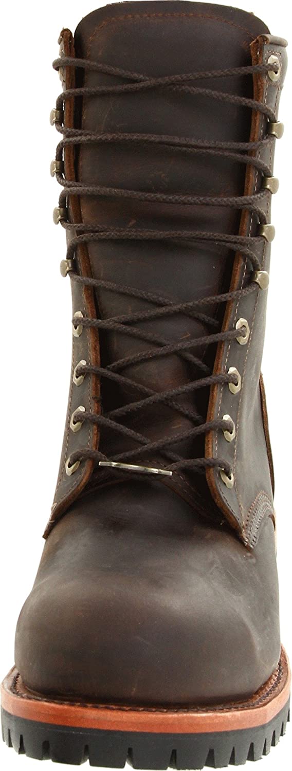 20091 Chippewa Men's 8 Inch Steel Toe Logger Boot (Brown)