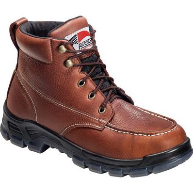 A7922 Avenger 6 Inch  Mocassin Toe Steel Toe Work Boot (Brown)