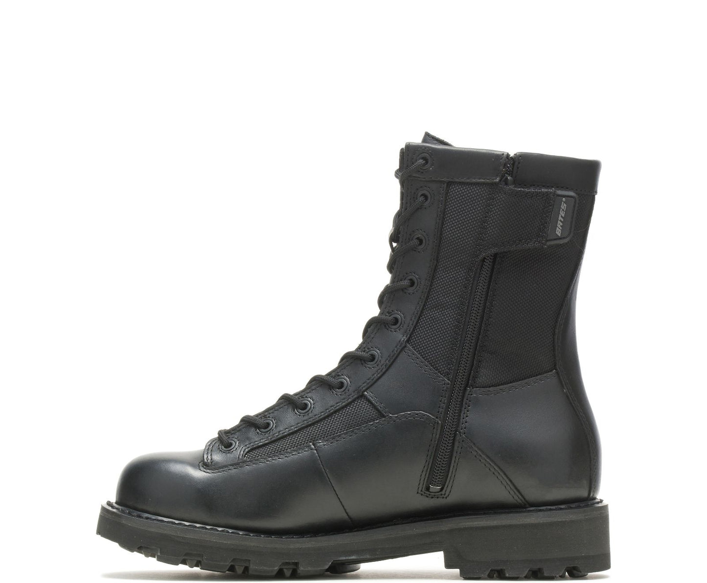 3140 Bates 8 Inch Side Zipper Uniform Boot (Black)