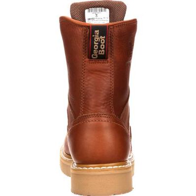 G8152 Georgia Boot 8 Inch, Soft Toe, Wedge Sole Boots (Brown)