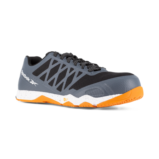 Rb4453 Reebok Mesh Composite Toe Sneaker (Grey and Orange)