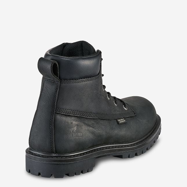 83670 6-INCH WATERPROOF LEATHER SAFETY TOE BOOT (Black)