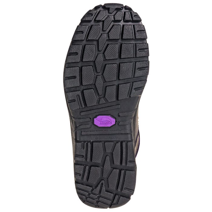 A7124 6 inch Waterproof Steel Toe Electrical hazard Hiker Work Boots (Black/Purple)