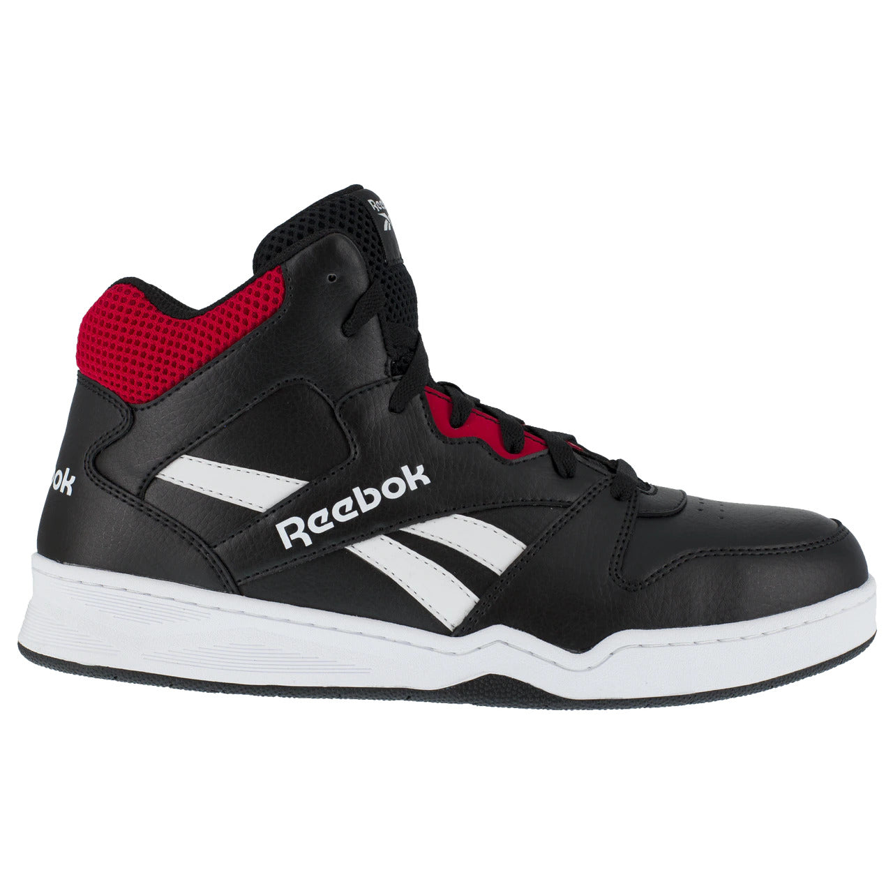RB4132 Men's High Top Composite Toe Work Sneaker (Black/Red/White)